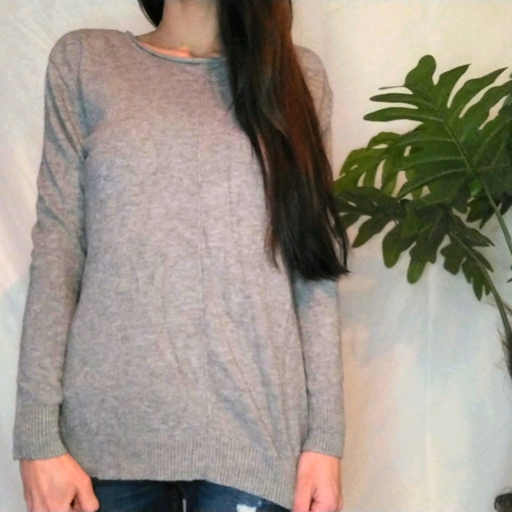 Joan Vass New York Grey Viscose Blend Sweater